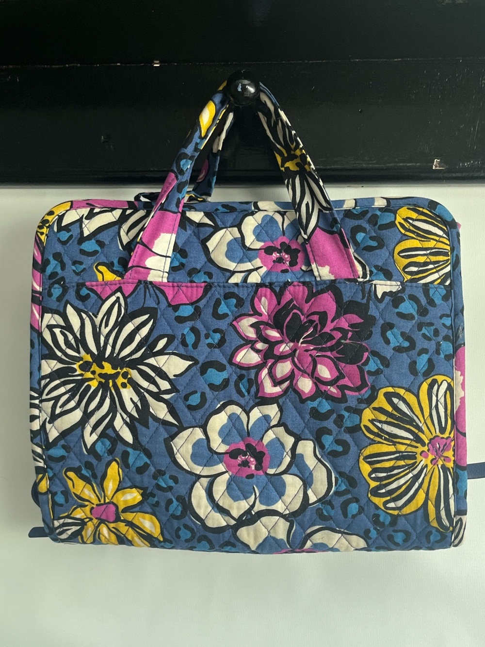 Floral Quilted Travel Tote - Blue, Pink & Yellow By Vera Bradley